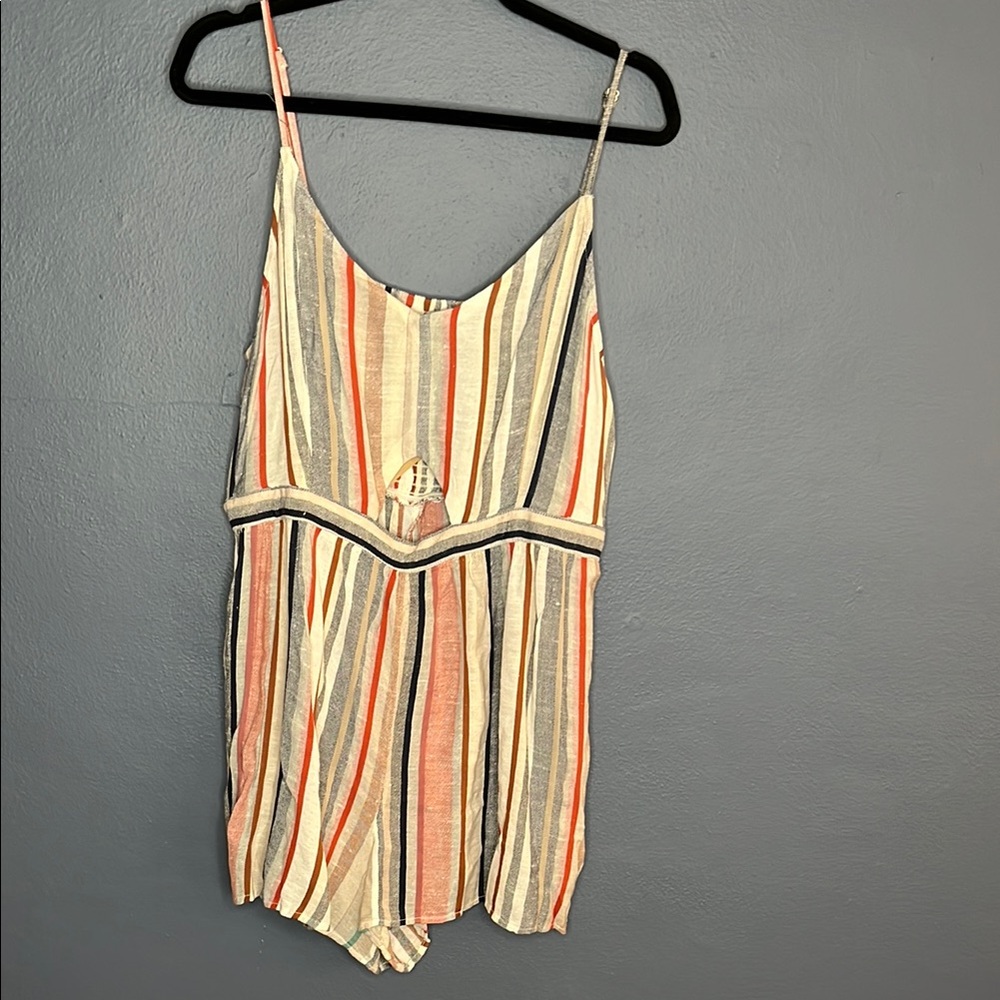 Striped Sleeveless Romper